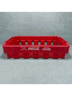 Vintage Coca Cola Crate Red Plastic 24 Bottle Coke Soda Carrier Collectible Y2K